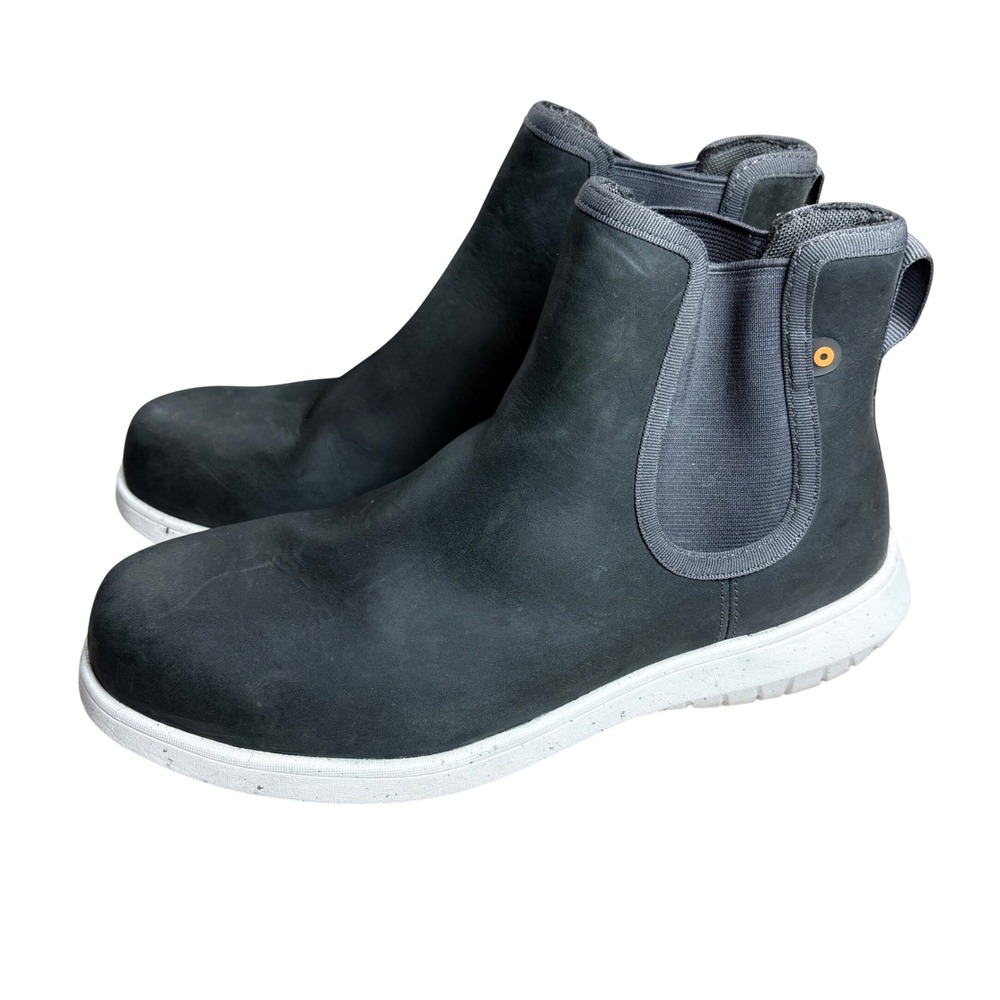 Bogs Cypress Chelsea Steel Toe Boots Womens 8.5 Grey Waterproof Urban Minimalist